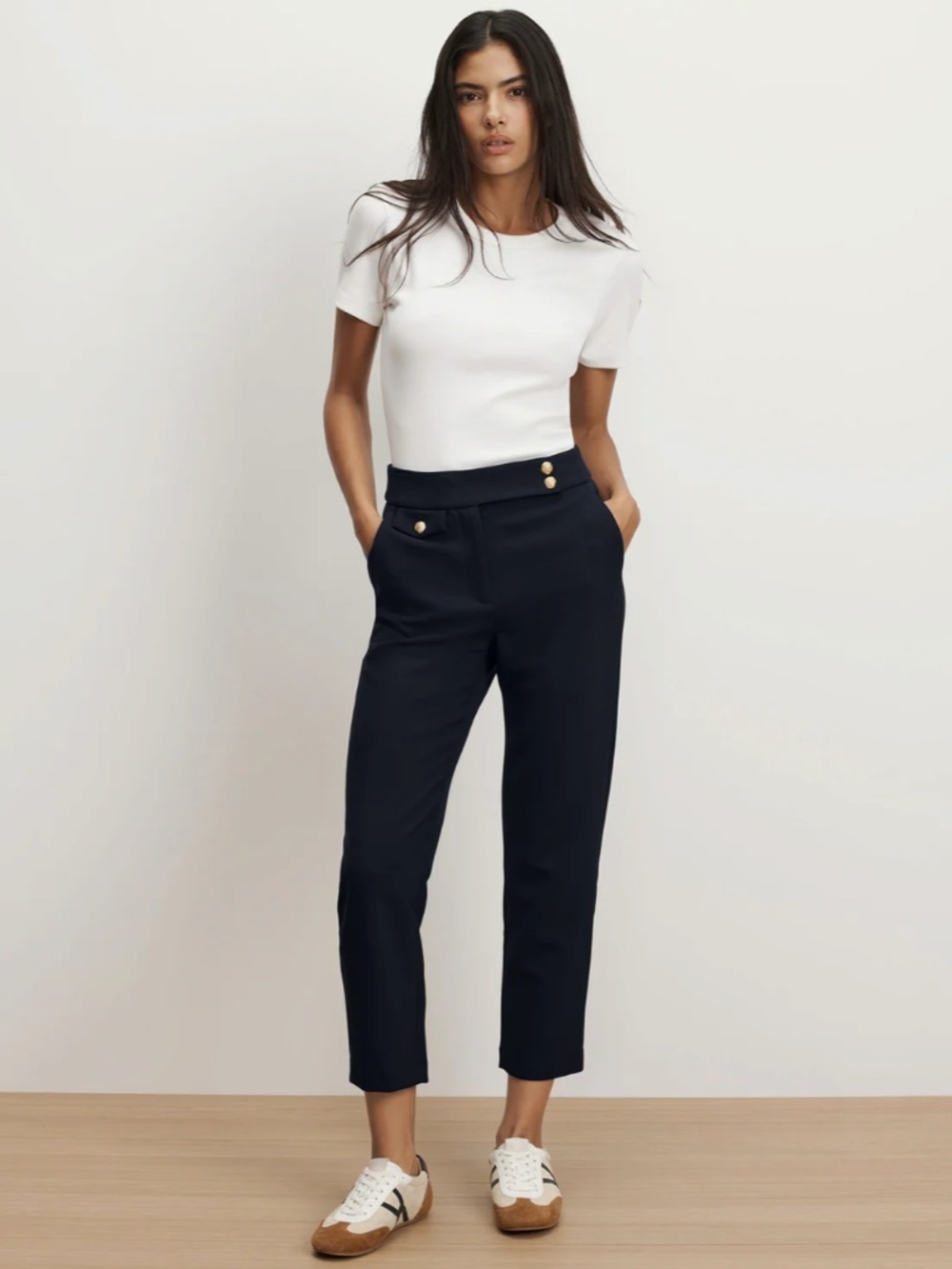 VERONICA BEARD RENZO CREST BUTTON PANT SIZE 8